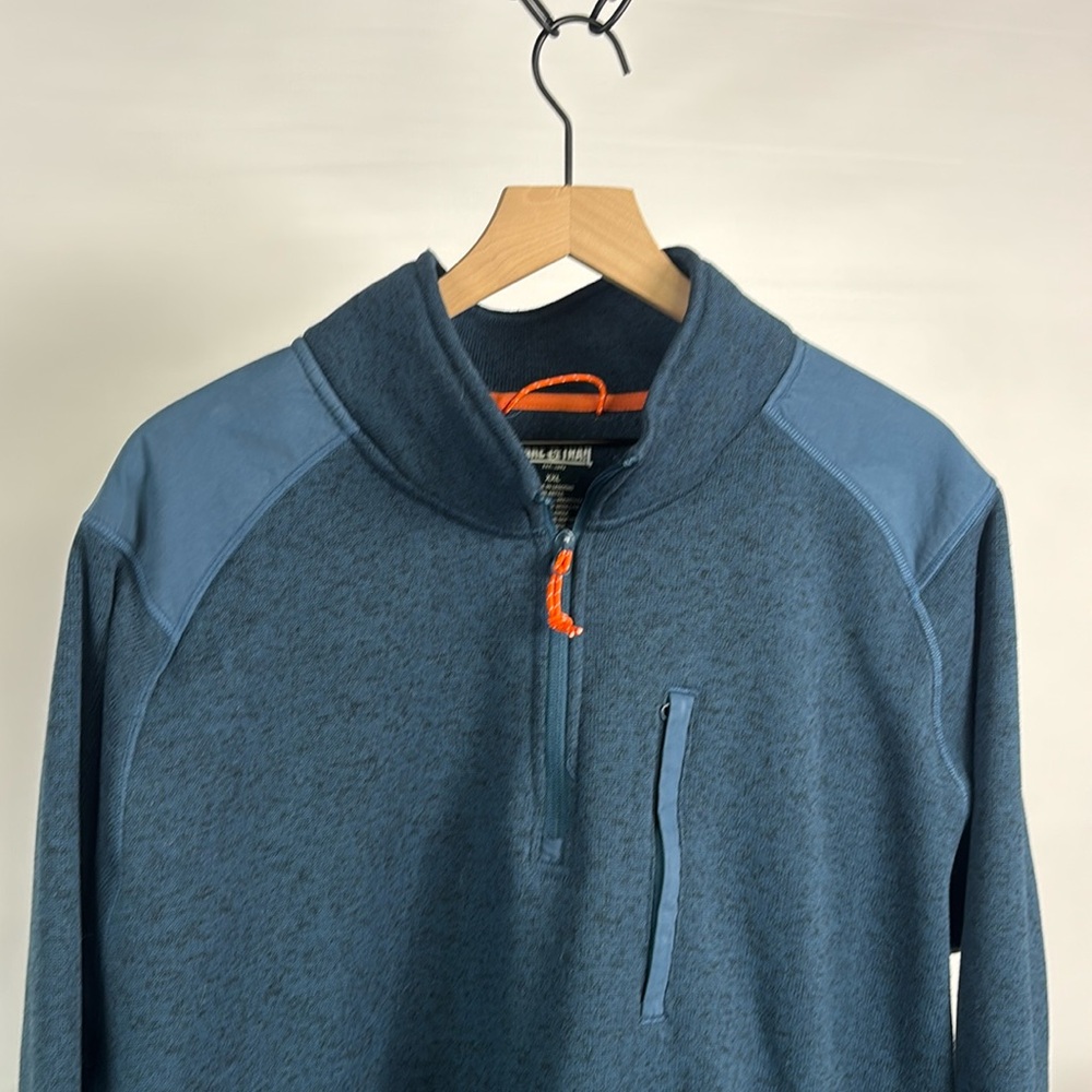 Lake & Trail Quarter-Zip Fleece Jacket - 100% Recycled - Turquoise Blue - XXL
